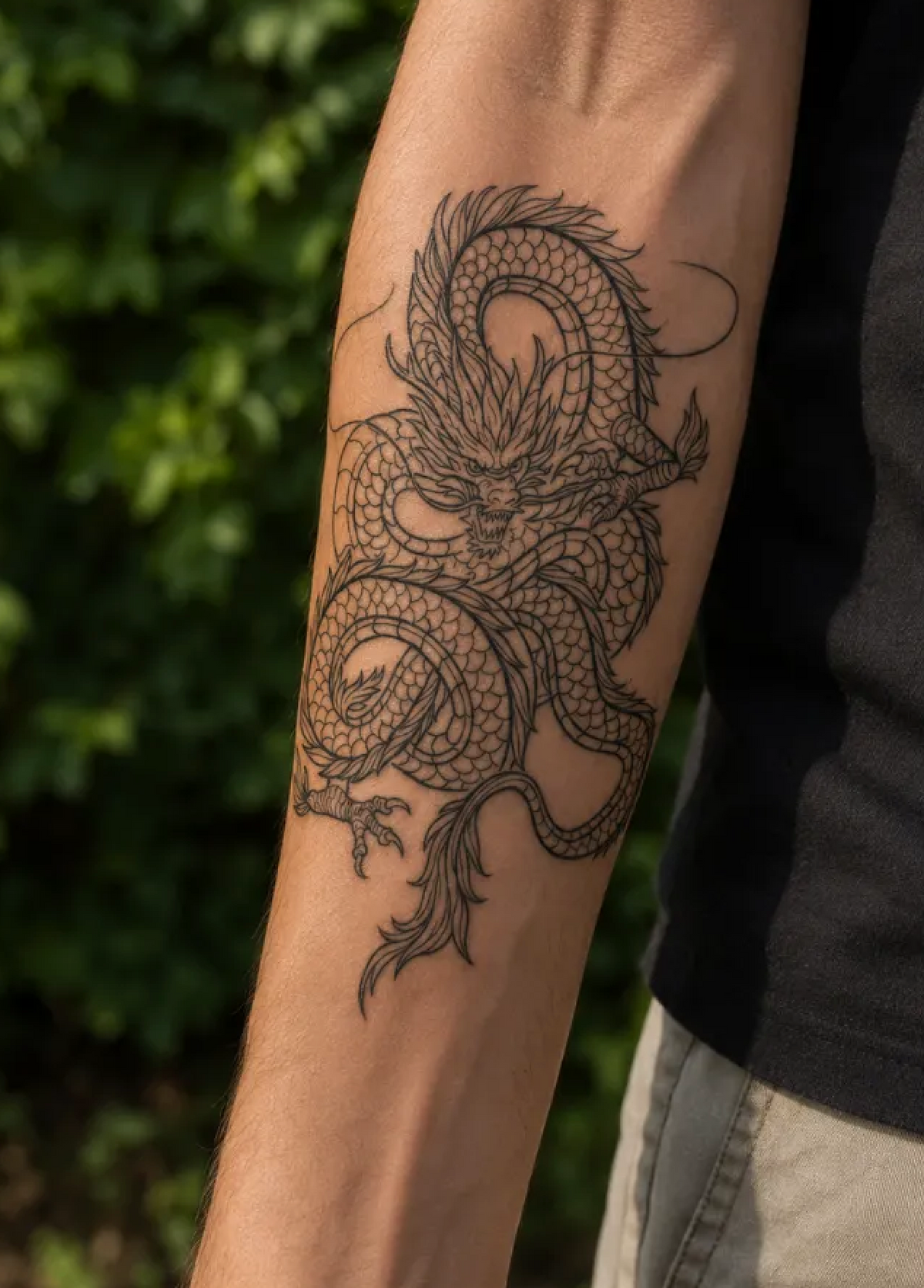SafeTatt — Dragon Fury · fotografie tetování na kůži