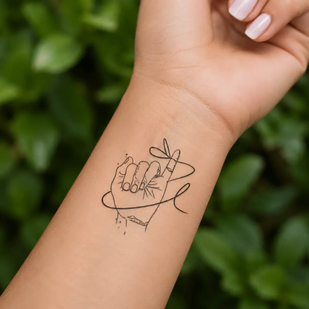 SafeTatt — Pinkie Promise · fotografie tetování na kůži