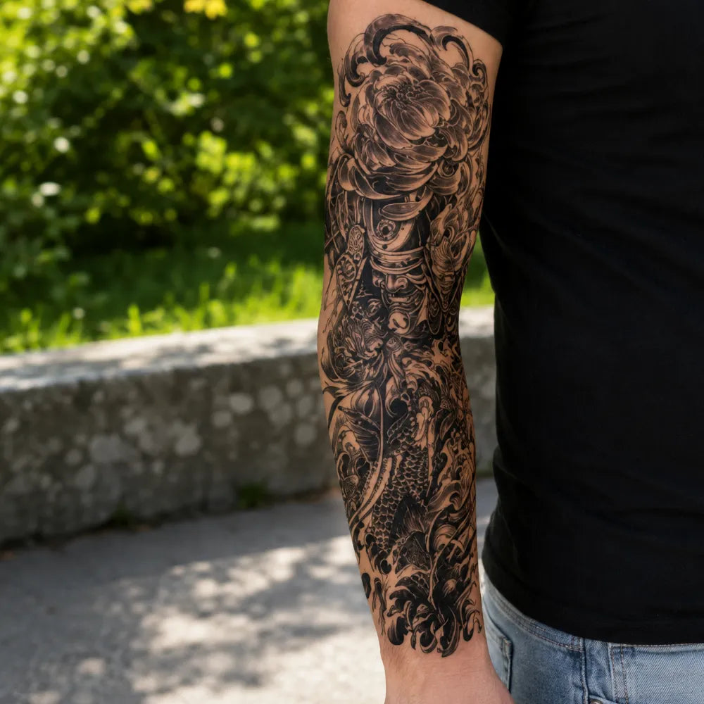 SafeTatt — BUSHIDO · fotografie tetování na kůži
