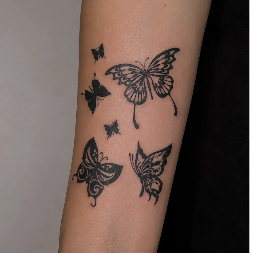 SafeTatt — Butterfly Whirl · fotografie tetování na kůži