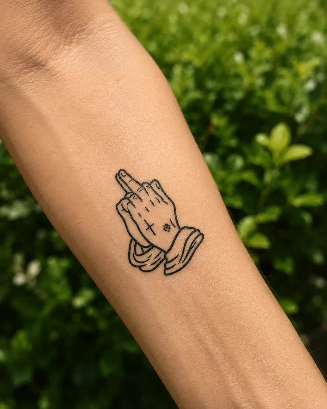 SafeTatt — Holy Irony · fotografie tetování na kůži