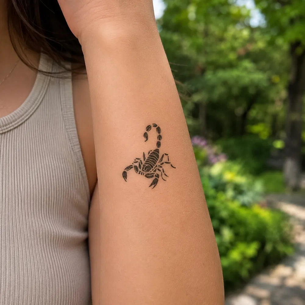SafeTatt — Deadly Scorpion · fotografie tetování na kůži