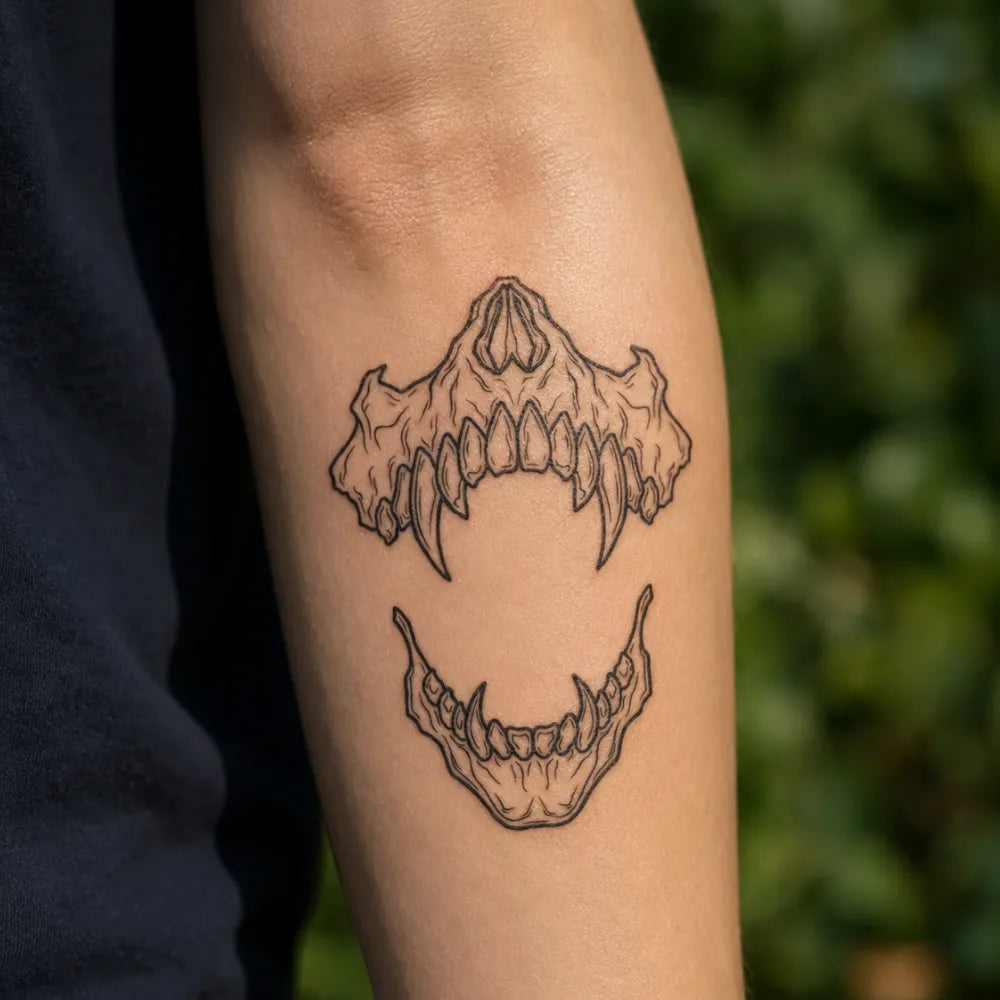 SafeTatt — Fangs of the Beast · fotografie tetování na kůži