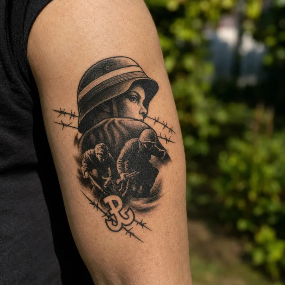 SafeTatt — War Echo · fotografie tetování na kůži