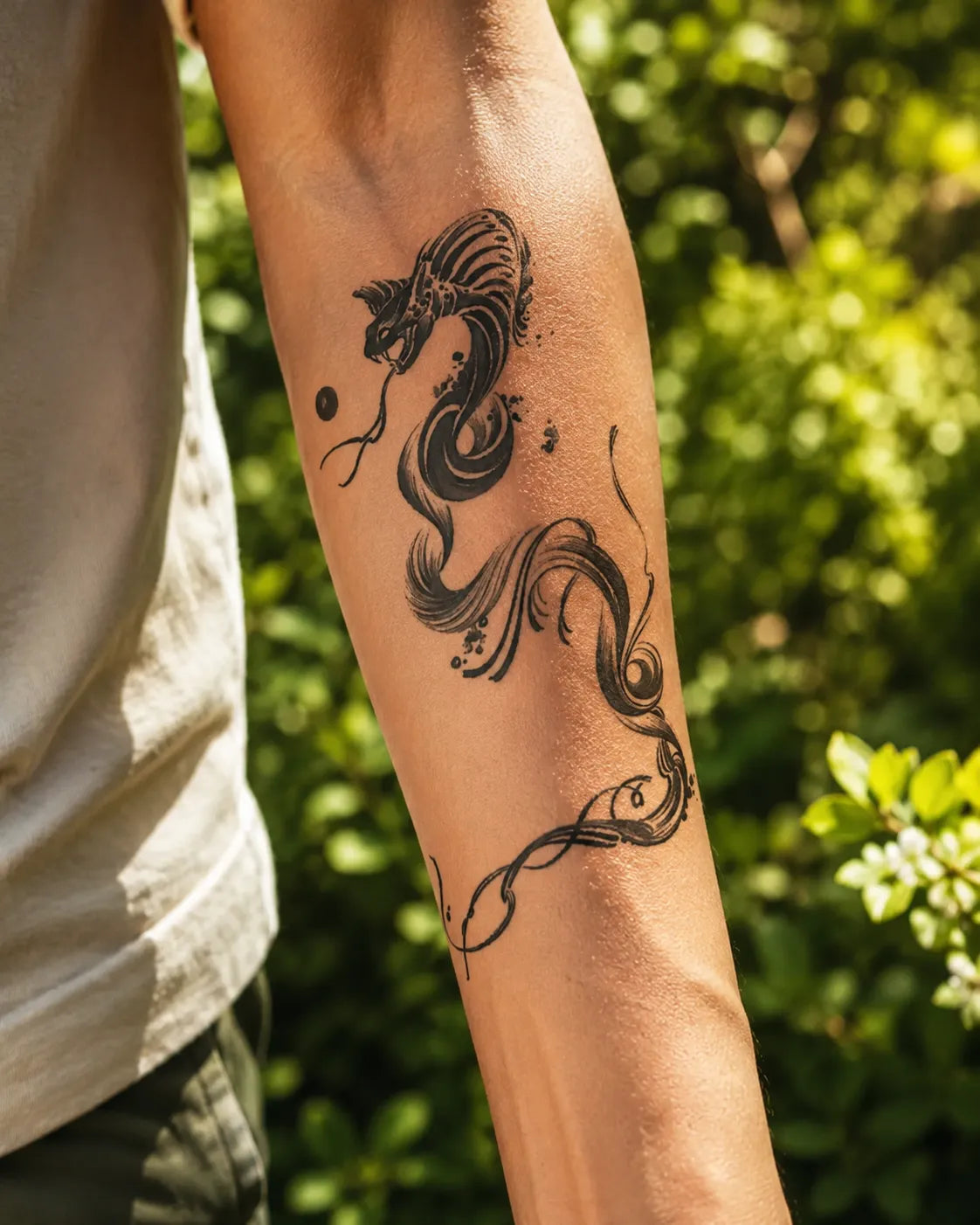 SafeTatt — Silent Serpent · fotografie tetování na kůži