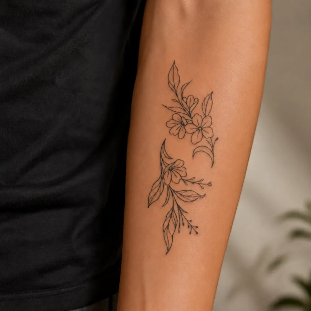 SafeTatt — Soft Blossom · fotografie tetování na kůži