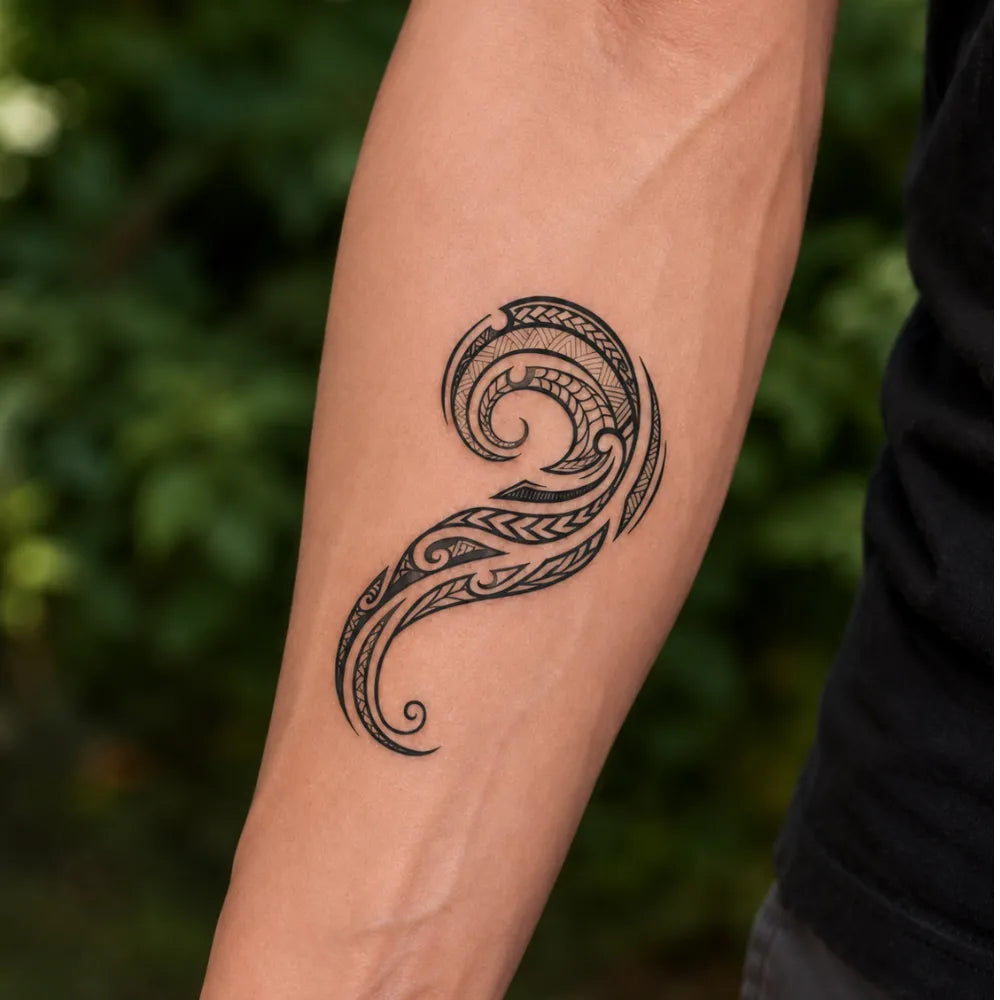 SafeTatt — Tribal Wave · fotografie tetování na kůži