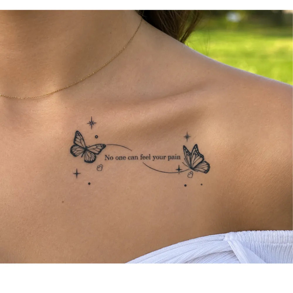 SafeTatt — Butterfly Pain · fotografie tetování na kůži