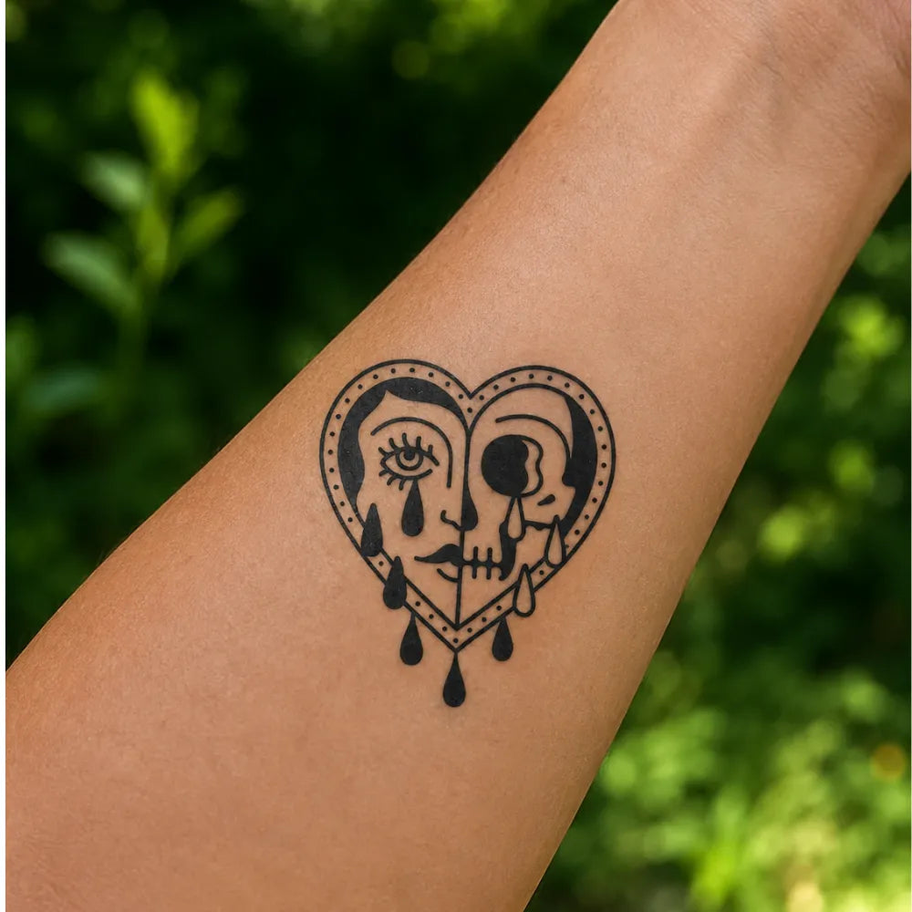 SafeTatt — Weeping Heart · fotografie tetování na kůži
